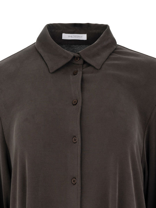 Long Sleeve Women's Shirt Khaki