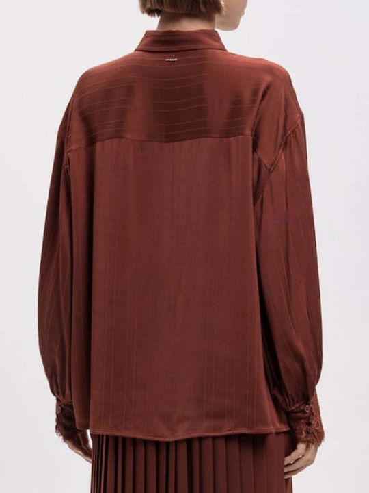 Long Sleeve Women's Shirt Brown