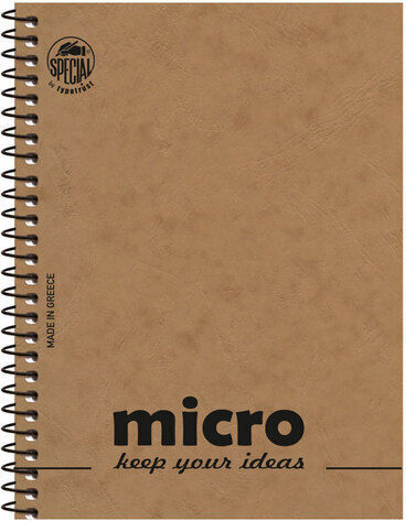 Typotrust Micro Μπλοκ Σημειώσεων Σπιράλ 80 Φύλλων Ριγέ (Διάφορα Σχέδια/Χρώματα)