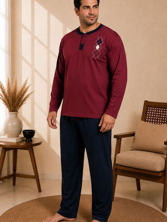 Rimoli Winter Men's Pyjamas Burgundy