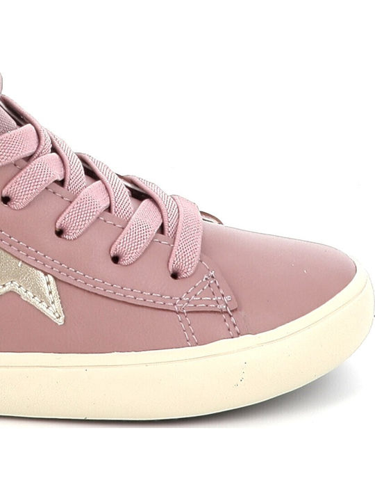 Kids Sneakers High Anatomic with Hoop & Loop Closure Pink