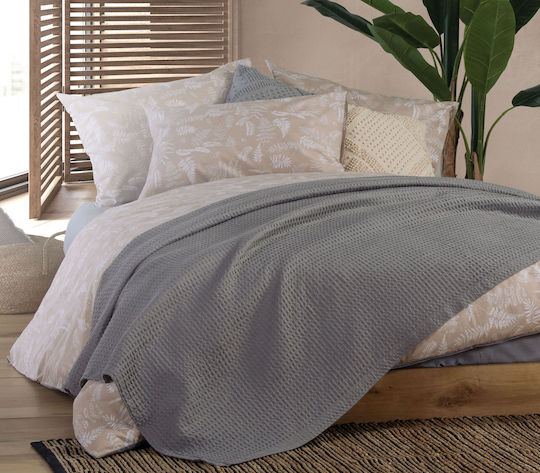 Nef-Nef Homeware New Golf Pique Single Blanket 160x240cm Silver