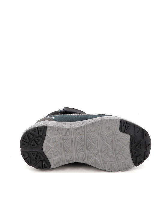 Suede Kids Ankle Boots with Zipper Black