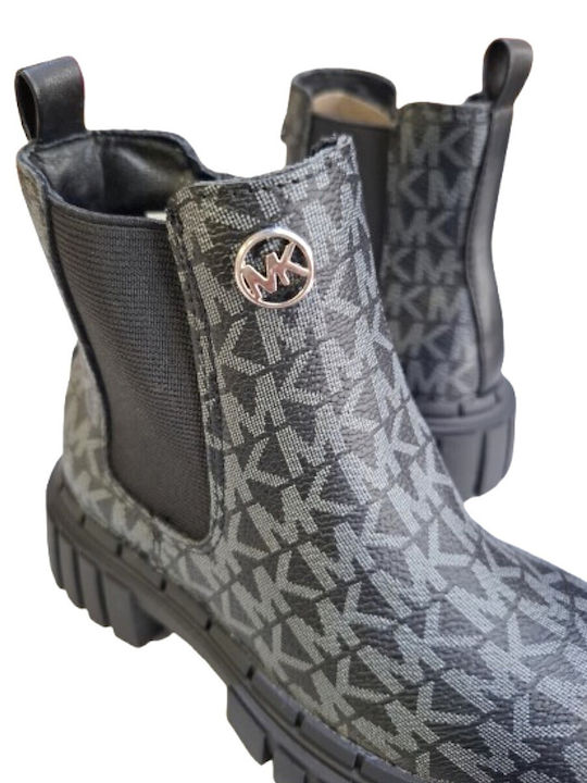 Kids Ankle Boots with Zipper Black