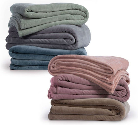 Nef-Nef Homeware Pătură Cosy Fleece Simplă 160x220 cm Verde Mării