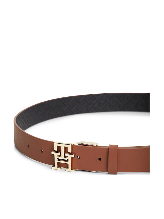 Tommy Hilfiger Reversible Δερμάτινη Γυναικεία Ζώνη Μαύρη