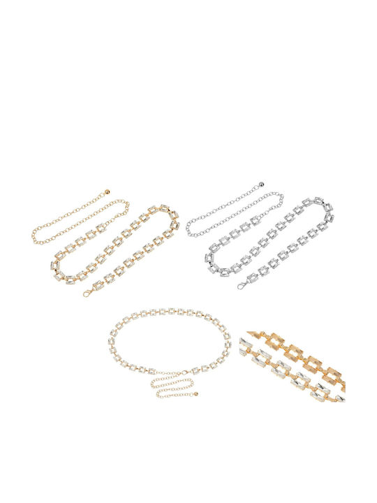 Damen Gürtel Kette Silber