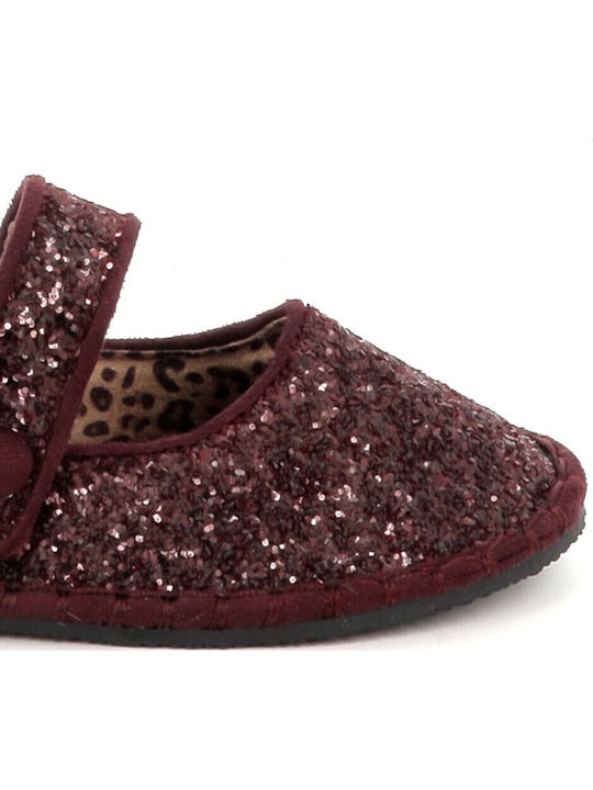 Pantofi și Balerini Pentru Copii Anatomici cu Închidere Hoop & Loop Burgundy