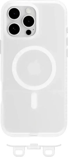 Mageasy Vibrant M Задна корица Силикон с Каишка Прозрачен (iPhone 16 Pro)
