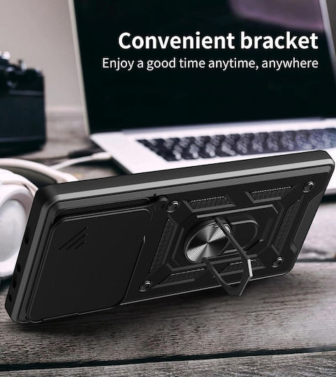 Orso Combo Kickstand Slide Back Cover Μαύρο (Poco F8 Pro)