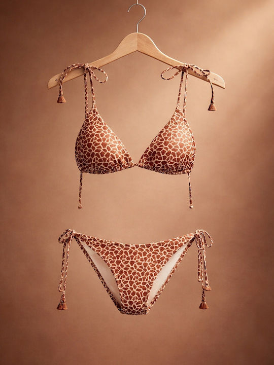 Set Bikini Cinnamon Giraffe Print