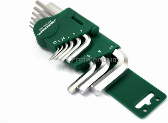 Set of 9 Pieces Allen Wrenches 1 5-10mm Jonnesway