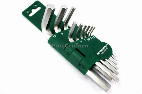 Set of 9 Pieces Allen Wrenches 1 5-10mm Jonnesway