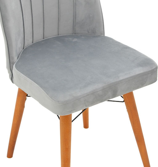 Woodwell Vespera I Текстилна седалка 45x52x95cm Сива