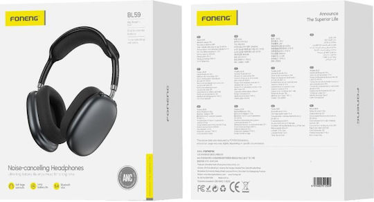 Foneng Ασύρματα Bluetooth Over Ear Ακουστικά με 36 ώρες Λειτουργίας Μαύρα