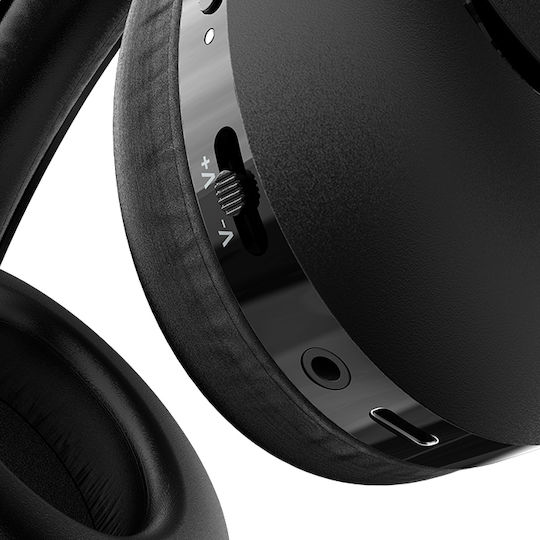 Meliconi Wireless / Wired Over Ear Headphones with 20 hours of Operation and Quick Charge Black