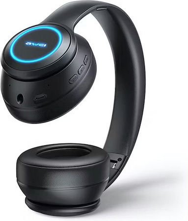 A200BL Bluetooth Wireless Over Ear Headphones with Radio with 7 hours of Operation Black