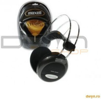 Maxell Home Studio Wireless / Wired On Ear Headphones with 24 hours of Operation Black