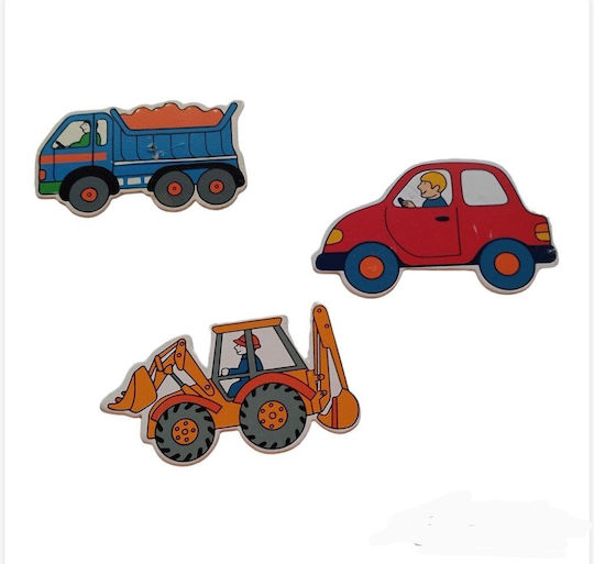 Σετ Μαγνητακια Vehicles Cars Hand Made Wooden Eco Toys Handpaint Διαστάσεις 10*5 Lanka Kade
