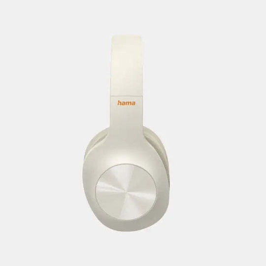 HAMA Calypso Ασύρματα / Ενσύρματα Over Ear Ακουστικά με 38 ώρες Λειτουργίας Μπεζ