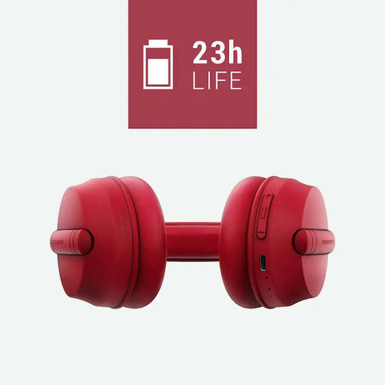 Energy Sistem Kabellose Bluetooth Am Ohr Kopfhörer mit 23 Stunden Betriebszeit Rot