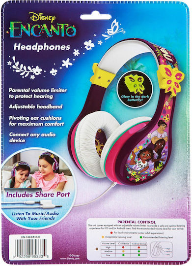 eKids EN-140 Ενσύρματα Παιδικά On Ear Ακουστικά Μωβ