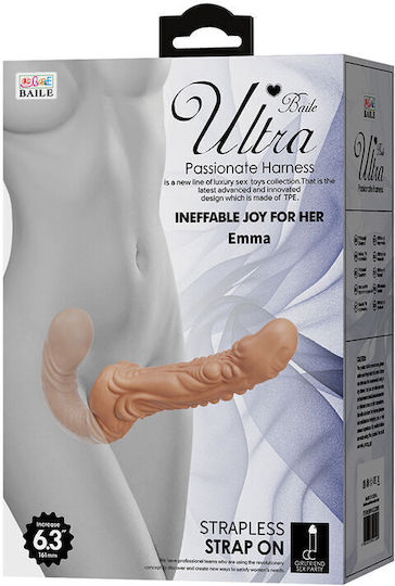 Baile Emma Textured Double Penetration Strap-on Flesh