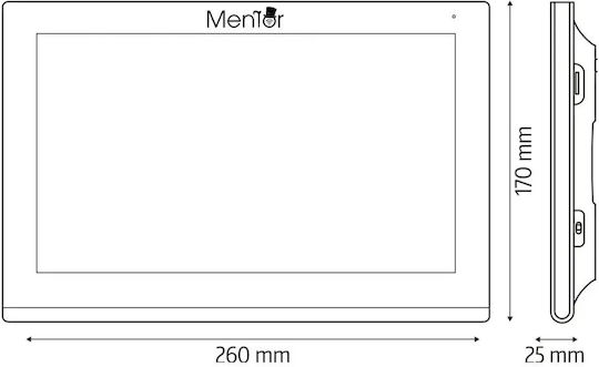 Interfon Video Inteligent Mentor Svk4103w 4 Fire WiFi Card Pin Aplicația Tuya 10 Inch Ips Dvr Ahd 2mp Ik07 Alb