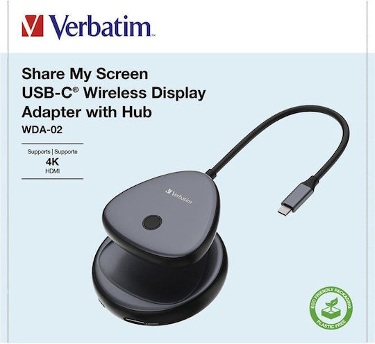 Verbatim Usb-c Share My Screen 4k Ασύρματος Αναμεταδότης 32147
