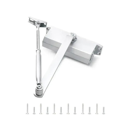 Amortizor Hidraulic Universal Pentru Ușă Mentor Acs042 2 Viteze Reglabile 60-80kg 800-1000mm 300,000 Cicluri 160 Grade Argintiu