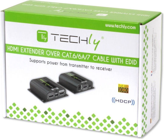 Techly IDATA EXT-E70POED HDMI Удължител IDATA EXT-E70POED