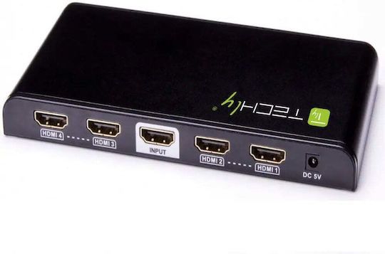 Techly IDATA HDMI-4K4 HDMI Сплитер IDATA HDMI-4K4
