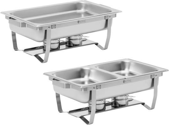 Încălzitor De Mâncare Bain Marie Bufet Pastă Gn 1/1 7,5 L Oțel Set 2 Bucăți