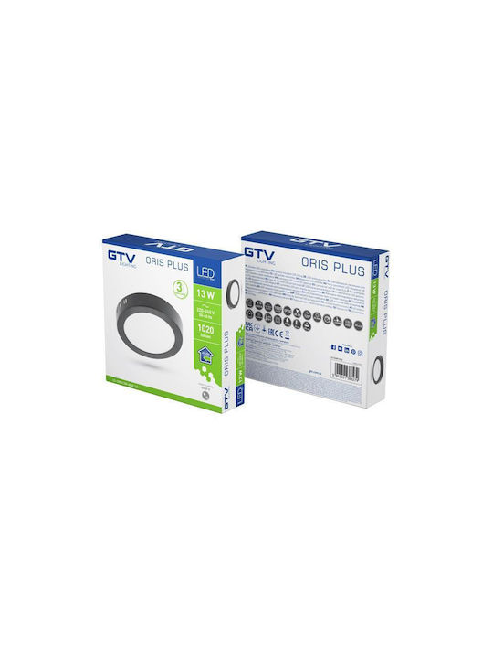 Corp de iluminat LED de perete Oris 13W IP20 3000K Negru Corp de iluminat LED de perete Oris 13W IP20 3000K Negru