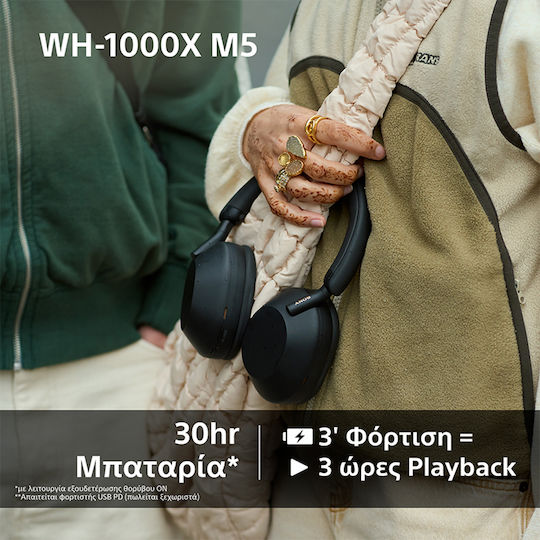 Sony WH-1000XM5 Wireless / Wired Over Ear Headphones with 30 hours of Operation Black
