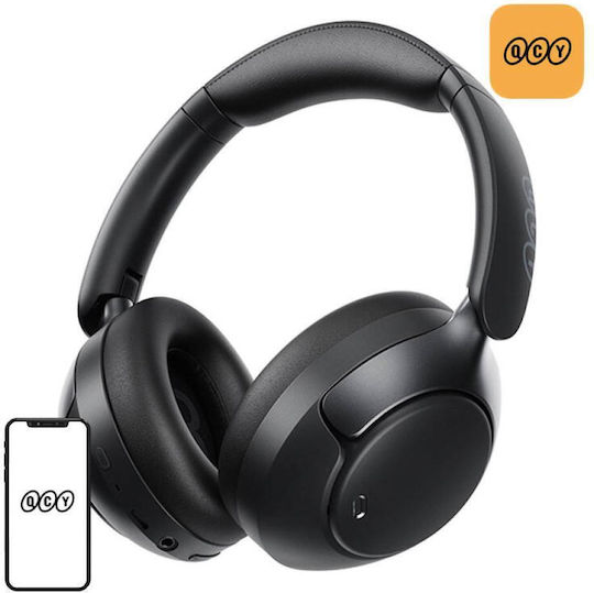 QCY H3 Pro Kabellos / Kabelgebunden Über Ohr Kopfhörer mit 55 Stunden Betriebszeit und Quick Charge Schwarz