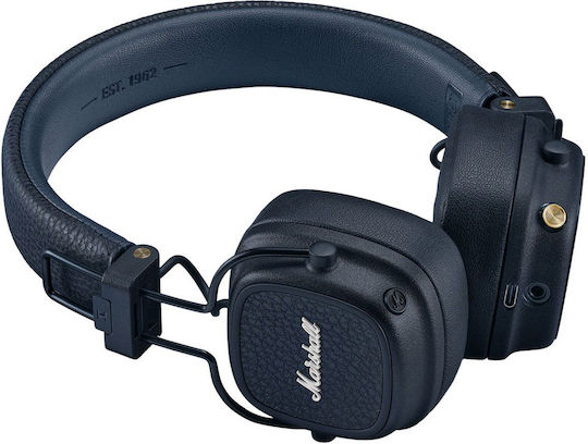 Marshall Major V Ασύρματα / Ενσύρματα On Ear Ακουστικά με 100 ώρες Λειτουργίας και Quick Charge Midnight Blue