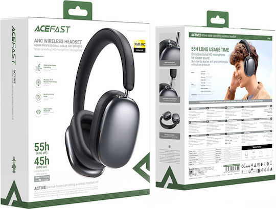 Acefast H9 Bluetooth Wireless Over Ear Headphones Black