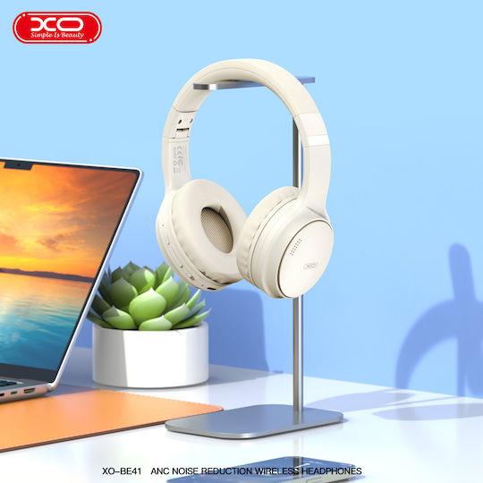 XO BE41 Ασύρματα / Ενσύρματα Over Ear Ακουστικά με 12 ώρες Λειτουργίας Μαύρα