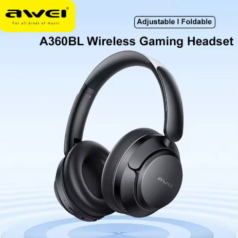 Awei A360BL Ασύρματα / Ενσύρματα Over Ear Ακουστικά με Ραδιόφωνο με 15 ώρες Λειτουργίας Μαύρα