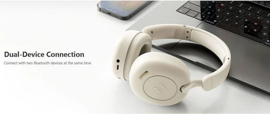Havit H655BT Безжични / Жични On Ear Слушалки с 76 часа Работа Бежови