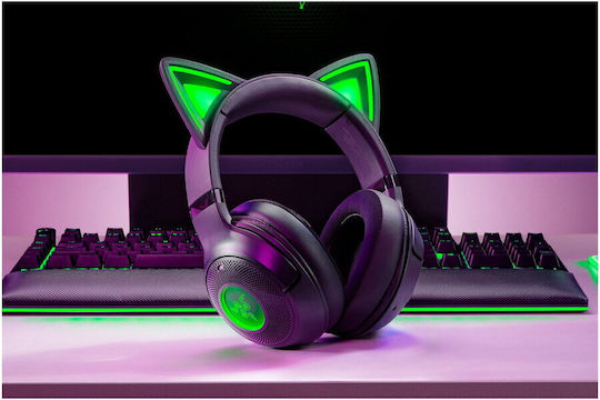Razer Kraken Kitty V2 Безжични / Жични Over Ear Слушалки с 40 часа Работа Черни