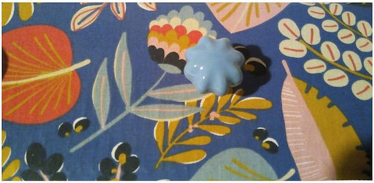 Wandhalterung Leefs Hölzernes 3 Haken Blau 35x12cm