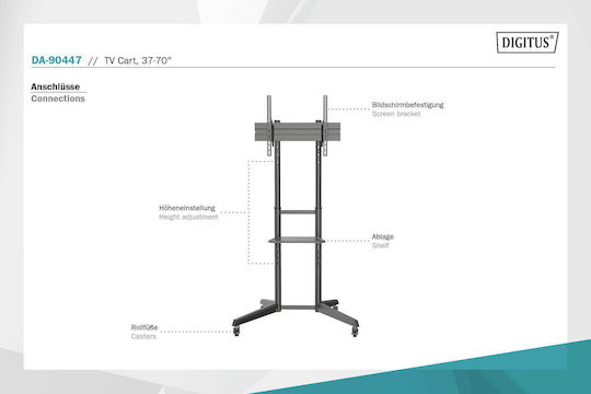 Digitus DA-90447 Fernsehhalterung Boden bis 70" und 50kg