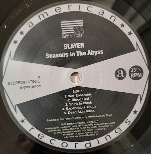 Slayer Seasons In Abyss 1 Vinyl-Schallplatte