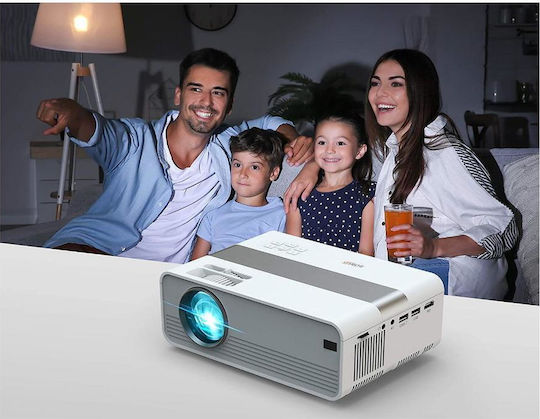 Technaxx TX-127 4869 Mini 3D Projektor LCD HD LED-Lampe mit Eingebauten Lautsprechern Weiß