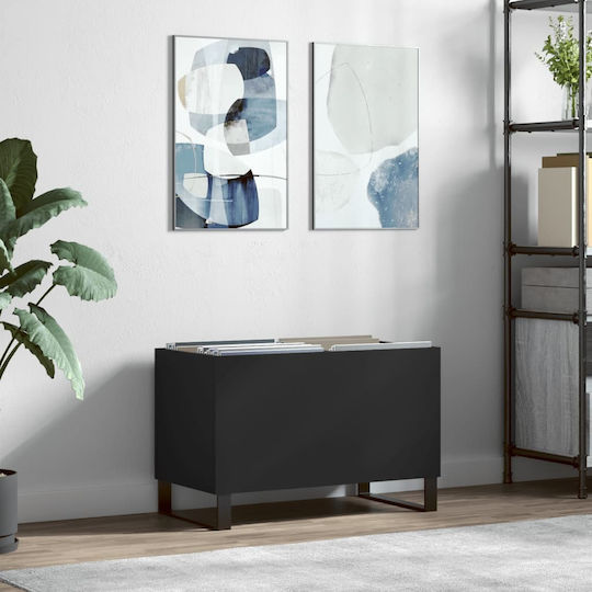 vidaXL Mobilier Hi-Fi Negru 38x74.5x48cm