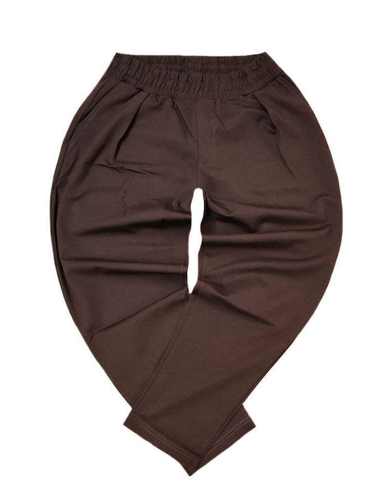 Ανδρικό Παντελόνι Ελαστικό Relaxed Fit Καφέ