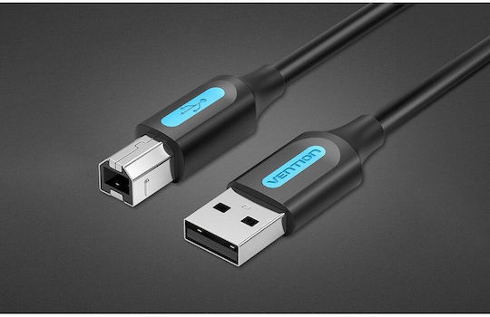 Vention USB 2.0 Кабел USB-A мъжки - USB-B мъжки Черен 2м COQBH