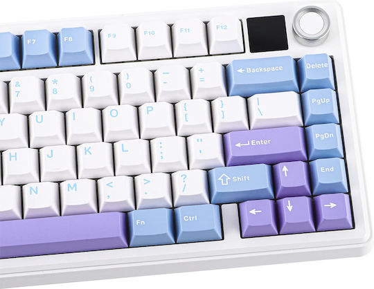 Aula F75 Max Wireless Gaming Keyboard 75% with RGB Lighting (English US) White/Blue/Purple